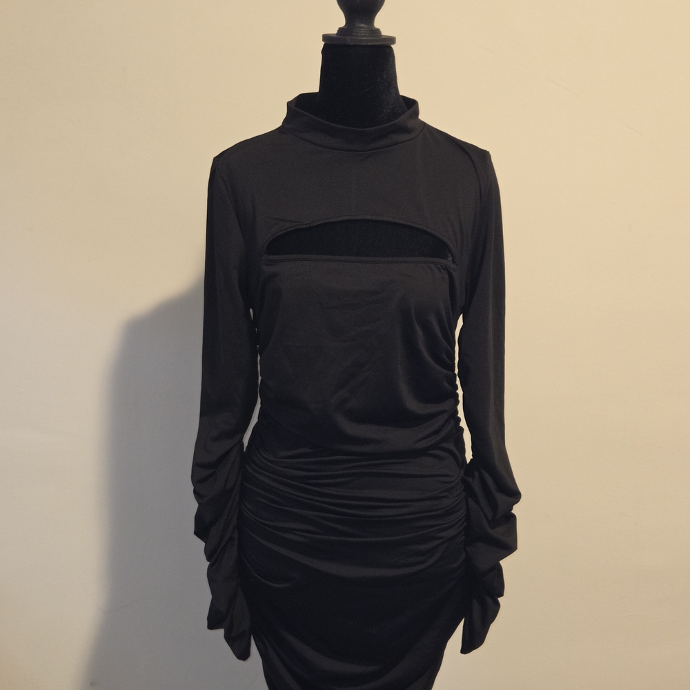 Elegant Black Long Sleeve Dress